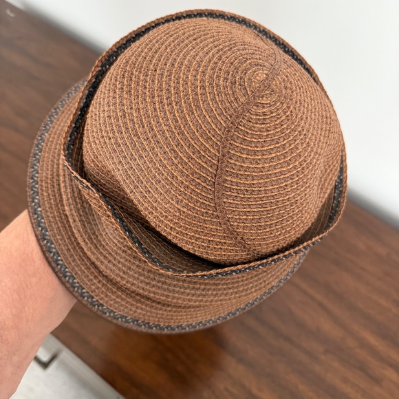 DIANE HARTY MILLINERY WOVEN STRAW HAT VINTAGE 90S HANDMADE ARTISAN SHORT BRIM - Picture 4 of 12